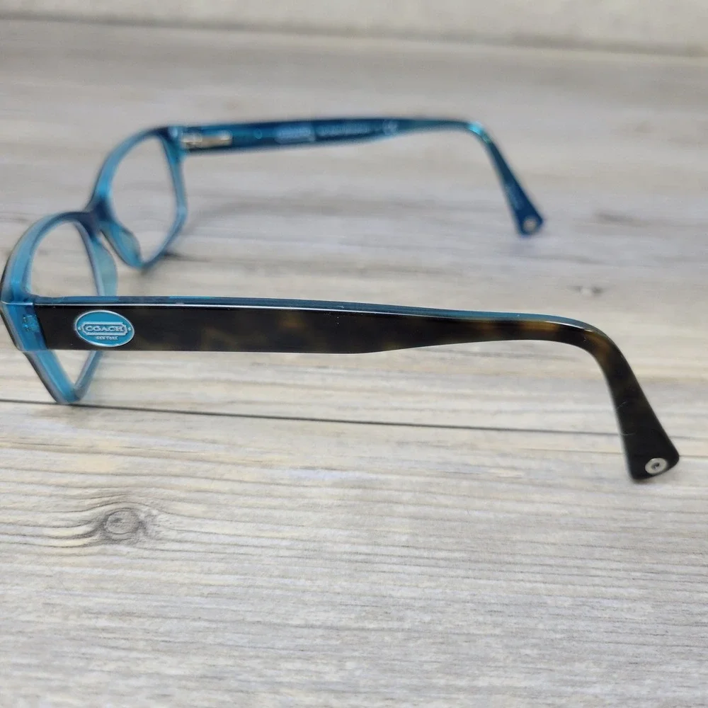 Coach Eyeglasses Frames HC 6040 Brooklyn 5116 Dark Tortoise Teal Women 50-16-135